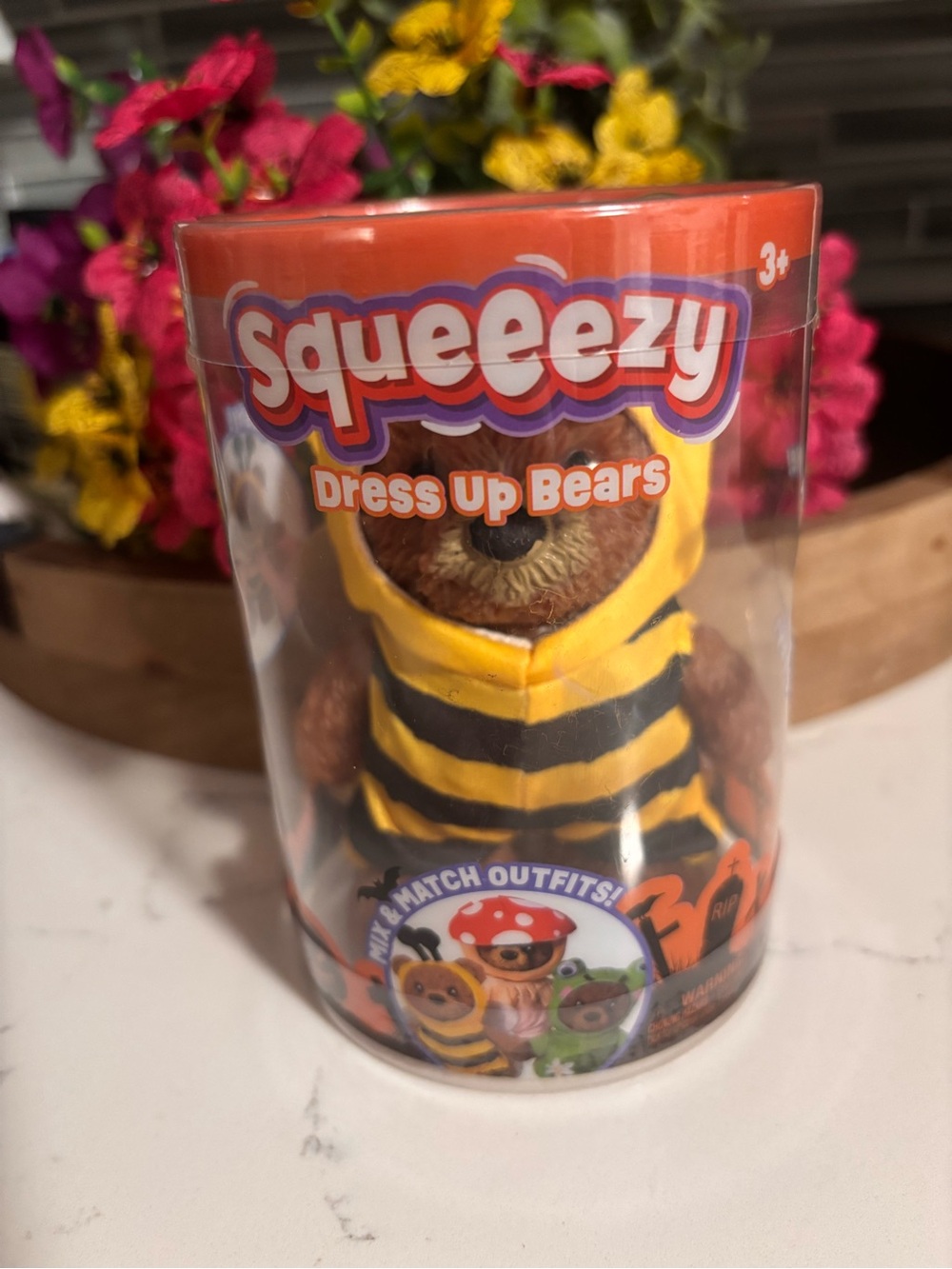 Squeeezy Dress Up Bears bumble bee squishy